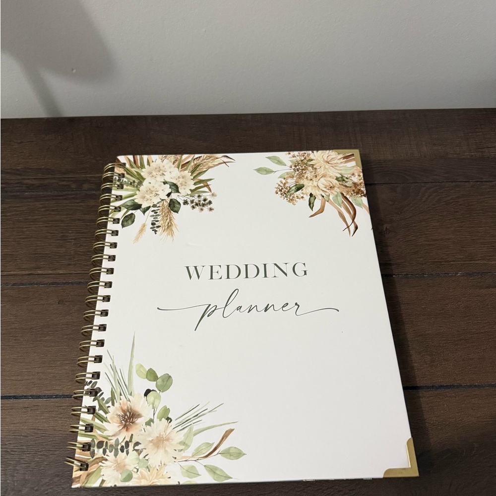 Neutral Floral Wedding Planner Notebook by